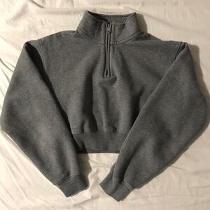 TNA cropped fleece half-zip